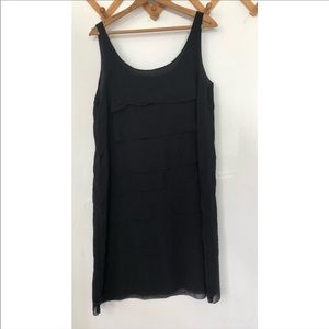 Eileen Fisher 100% silk sheath shift dress